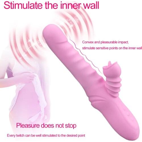 Vibrator telescopic rotating dildo heating vagina clitoris stimulate vibartion female masturbator adults sex toys for women