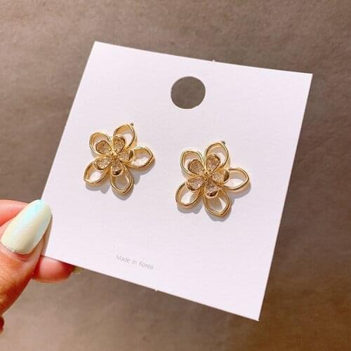 Женские золотые серьги WJBYRZI China At AliExpress