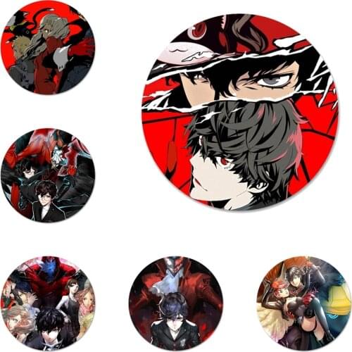 58mm p5 P Persona 5 Icons Pins Badge Decoration Brooches Metal Badges For Backpack Decoration
