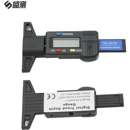 1PCS Car Tires Tread depth meters LCD Digital Display Gauge 0-25.4mm Meter Measurer Motorcycle Trucks Repair Tools D1007