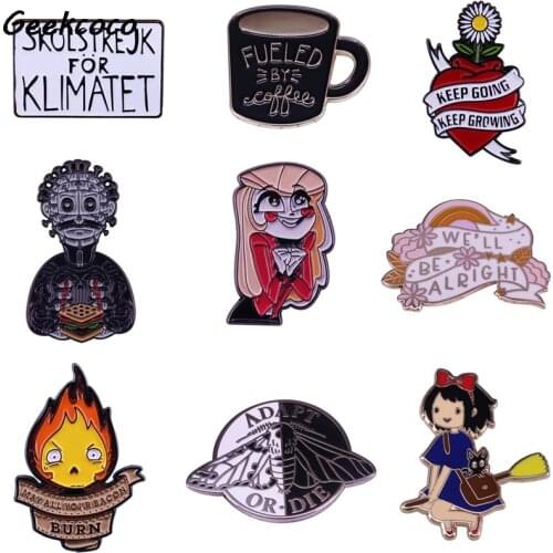 20pcs/lot J2590 Creative Cartoon Funny Brooches Metal Badges for Clothing Hat Pin jewelry Gifts Charming Pins for Fans