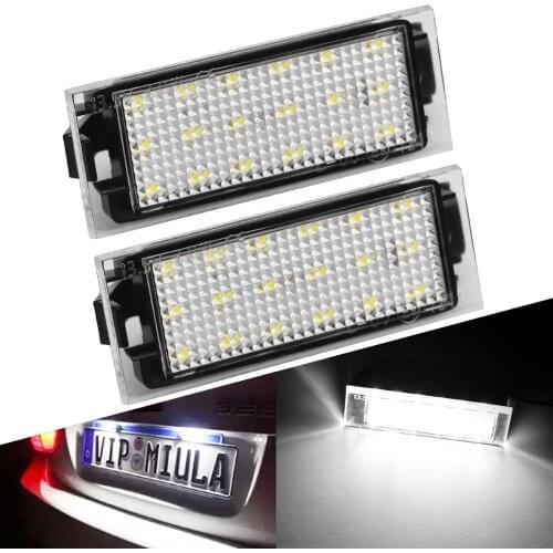 2x Car LED License Plate Light For Renault Megane 2 Clio Laguna 2 Megane 3 Grandtour Twingo Master Error Free Number Plate Lamps