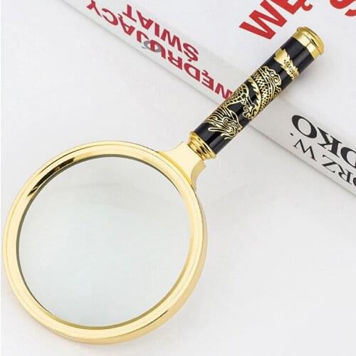 5X 60 70 80 90mm magnifying glass Handheld Optical Magnifier Portable loupe Handle Eye Loupe Glass Reading Map Newspaper