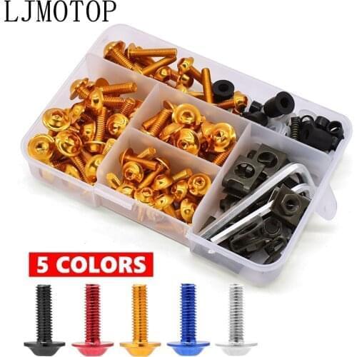 Aluminum Motorcycle Fairing Screws Nuts Kit Moto Body Work Bolts Screw For Yamaha wr 450 f SEROW 225 250 TTR125 TTR250 TTR600