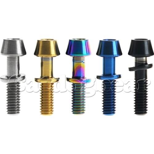 Catdogbear Titanium M4x15.3mm Taper Head Bolt With Washer Inner Hexagon Screws for Ritchey C260 Bicycle Stem Bike Parts