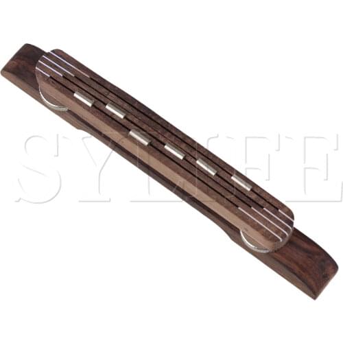 Rosewood Bridge Floating For 6 String Archtop Guitar Chrome Accessories