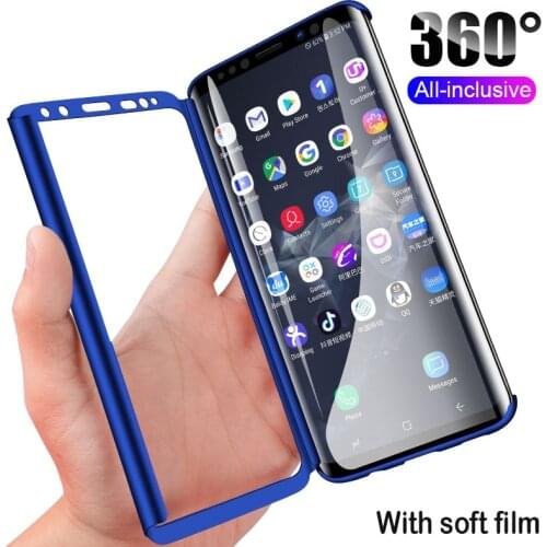 Hot 360 Full Cover Phone Case For Samsung Galaxy S10 S10E S9 S8 Plus S7 Edge Shockproof Case For Samsung Note 9 8 With Soft Film