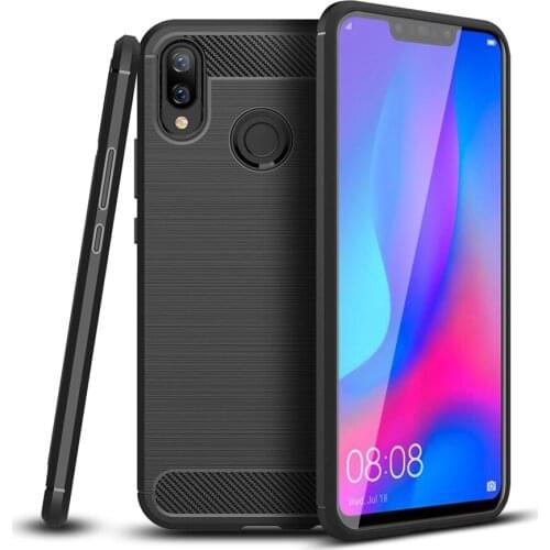 KOLPLER Phone Case For huawei Nova 3 CASE bumper on Cover Carbon Fiber soft TPU Silicon Anti-knock Case For Nova 3 case Capa bag