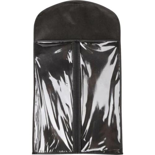Home Hair Wig Hanging Dust Cover Zip PVC Clothes Storage Bag Protective Pouch (Wig and Hanger Not Included)