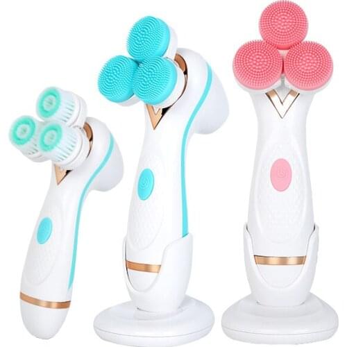 Electric Face Cleanser Washing Silicone Facial Cleansing Brush Skin Deep Cleaning Sonic Vibration Massager Face Wash Skincare