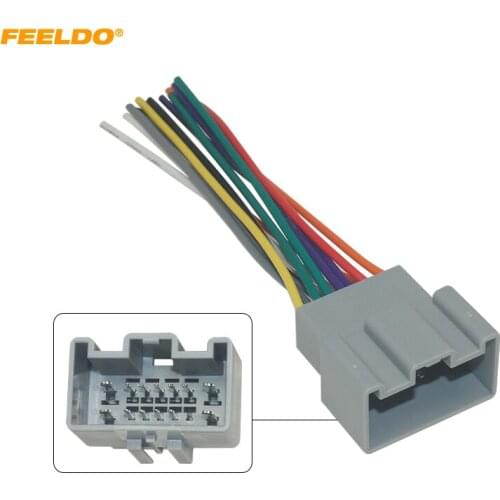FEELDO Car OEM Audio Stereo Wiring Harness Adapter For Buick Sail Install Aftermarket CD/DVD Stereo #2004