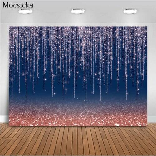 Baby Shower Background Shooting Star Glitter Background Decoration Style Child Portrait Photo Background Photography Banner