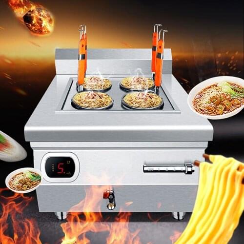 Commercial Noodle Cooker Electric Cooking Machine 6000W Multi-hole 4 Pot Noodle Furnace Porridge Water Boiler Cooker WM-600Z