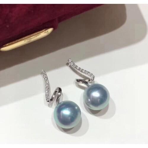 Trendy 925 Sterling Silver Earrings Findings Settings Base Mountings Parts Mounts for Pearls Agate Crystal Stones Jade