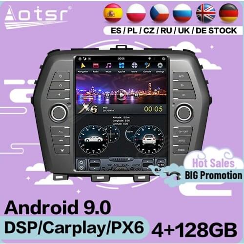 128G Carplay Tesla Screen Multimedia Stereo Android Player For Nissan Maxima 2016 GPS Navigation Receiver Audio Radio Head Unit