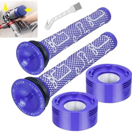 Pre Post Hepa Filter For Dyson V6 V7 V8 DC58 DC59 DC30 DC31 DC34 DC35 DC44 DC56 Vacuum Cleaner Washable Pre Post Motor Filter