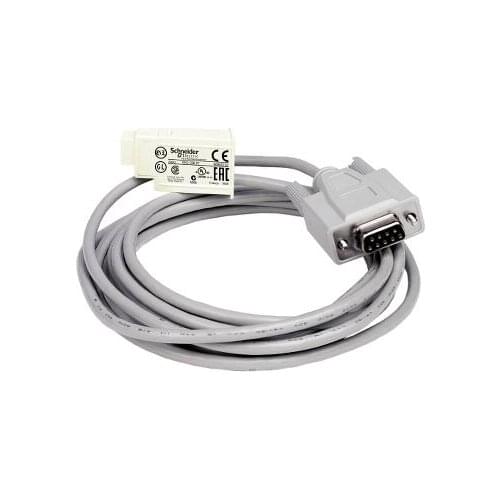 PLC SR2CBL01 SUB-D 9-pin PC connecting cable - for smart relay Zelio Logic - 3 m