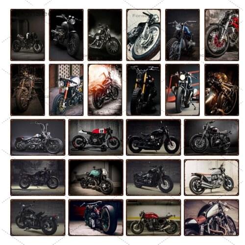 Racing Motorcycle Decoration Tin Sign Metal Wall Decoration Metal Poster Plaque Living Room Home Decoration