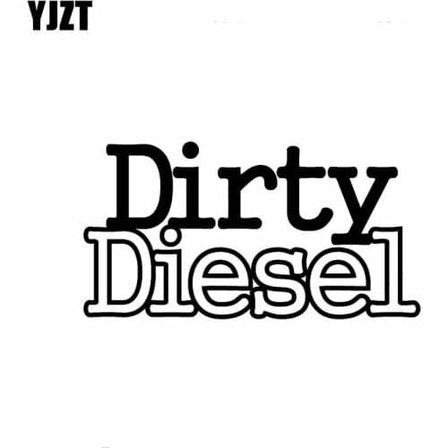 YJZT 14CM*7.3CM Dirty Diesel Car Sticker Decal Vinyl Turbo Funny Illest Fresh Black Silver C10-00968