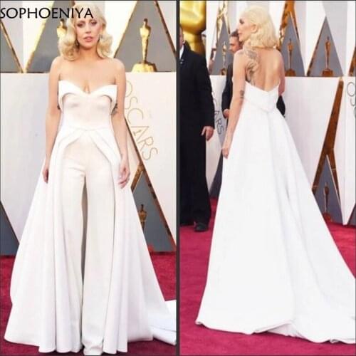 New Arrival White Jumpsuits Evening Dresses Long 2021 Sweetheart Abiye Arabic Evening Dress Pants Avondjurk Evening Gown