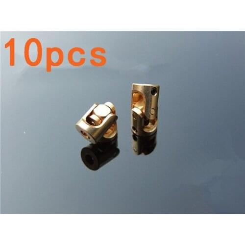 10Pcs 3*3mm Copper Crawler Steel Drive Shaft Joint With Screws For 1/18 1/24 Scale Models RC Car Boat Airplane DIY