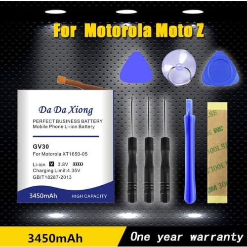 2019 High Capacity GV30 SNN5972A 3450mAh Phone Battery For Motorola Moto Z XT1650-01 XT1650-03 XT1650-05 GV40 XT1650-02 Battery