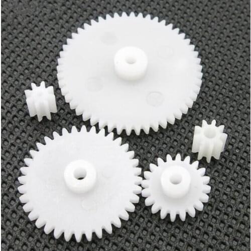 5 pcs/lot 0.5 modulus white plastic gear mini transmission gear for diy mini gearbox and toy model