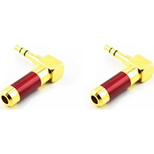 5pcs/lot hi-end angle male Pailiccs 3.5mm Setero Plug Headphone Plug Gold plated