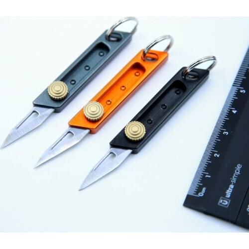 A277 Ultra-mini aluminum alloy push-pull knife light weight portable key chain express unpacking knife