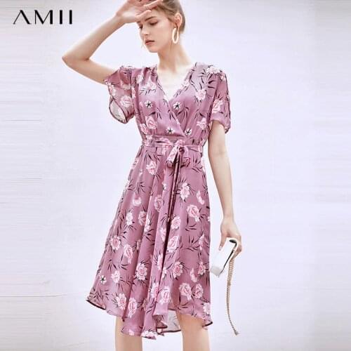 Летние платья с коротким рукавом Amii China At AliExpress