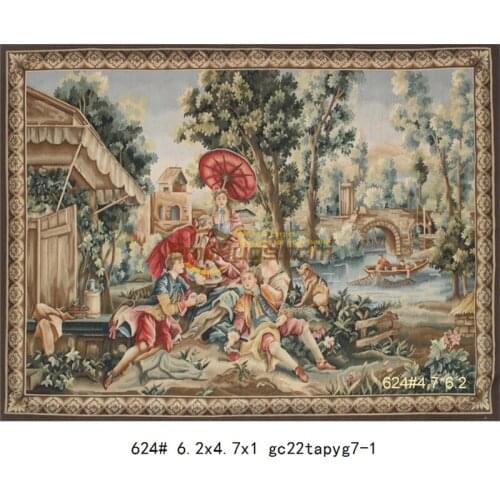 Aubusson tapestry wall hanging tapestry wall tapestry embroidery wall tapestry lotus big tapestry