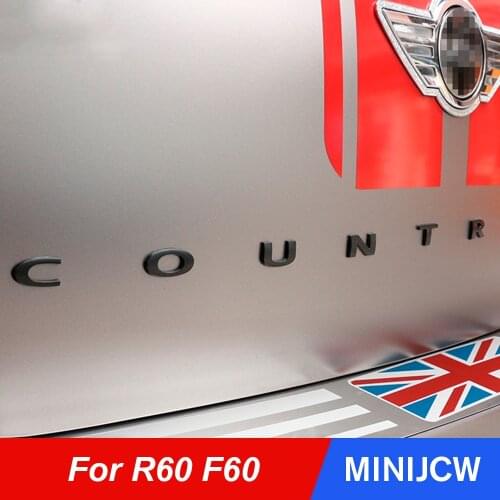 Car Tail Rear Trunk 3D Letters Metal Stickers Refit Paster For Mini Cooper S JCW One Countryman R60 F60 Car Accessories