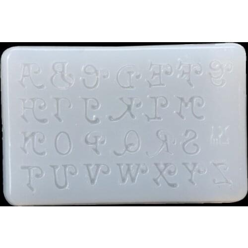 Letters Jewelry Making Mold Silicone Mould DIY Craft Key Chain Epoxy Resin Mold W0YA