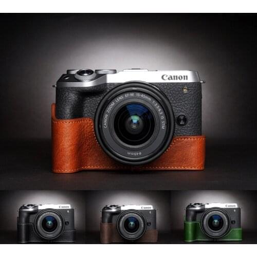 Genuine Leather Half Case for Canon EOS M6 mark ii M6mark2