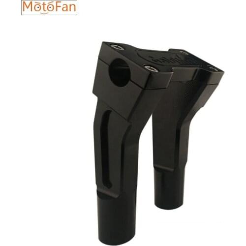 Black Chrome 6 inch Motorcycle Handlebar Clamp CNC Aluminum Alloy Bar Clamps Riser Lifting Kickback Challenger