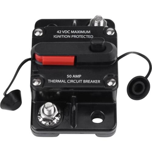 DC12V-42V Car Stereo Audio Inline Circuit Breaker Manual Reset 50A