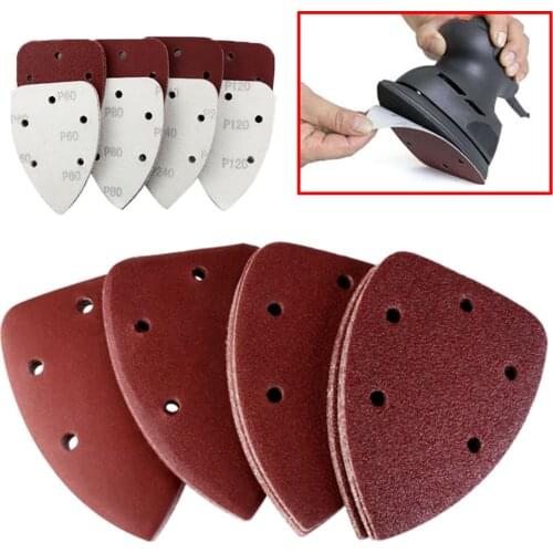 40pcs 40/80/120/240 Grits Sanding Disc Mouse Sander Pads Sandpaper For Polishing Tools 140x100mm