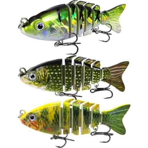 Eupheng Sea Fishing Lures for Bass Trout Segmented Multi Jointed Swimbaits Slow Sinking Swimming Lures Freshwater Saltwater