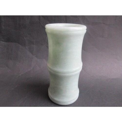Exquisite Chinese manual polishing bamboo-shape jade cup