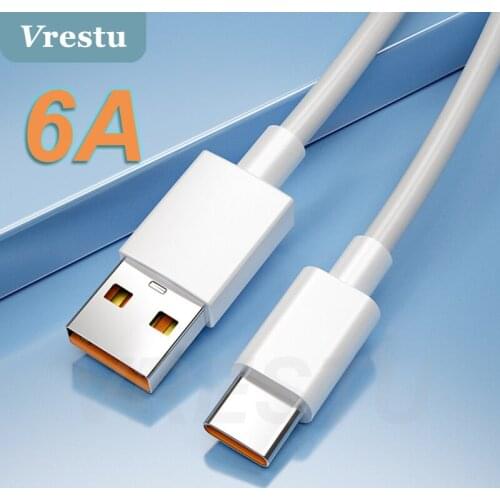 65W USB Type C Cable for Xiaomi 11 10 Turbo Charger Fast Charging 6A for Mi 10T 10 Pro 5G Black Shark 3S Redmi 9 9C 9A K30i K40