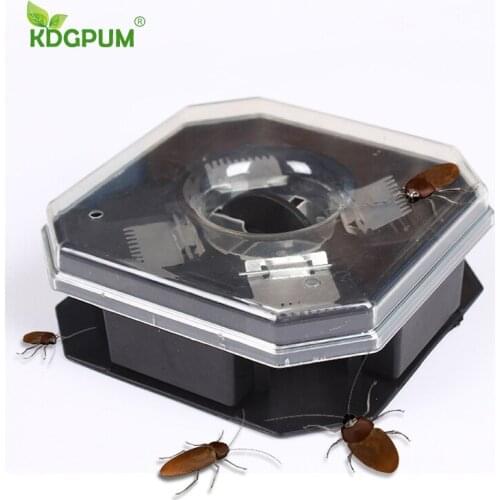 Reusable Cockroach Trap Box Cockroach Catcher Kitchen Physical Cockroach Killer Non-toxic Pest Control Use Food As Bait