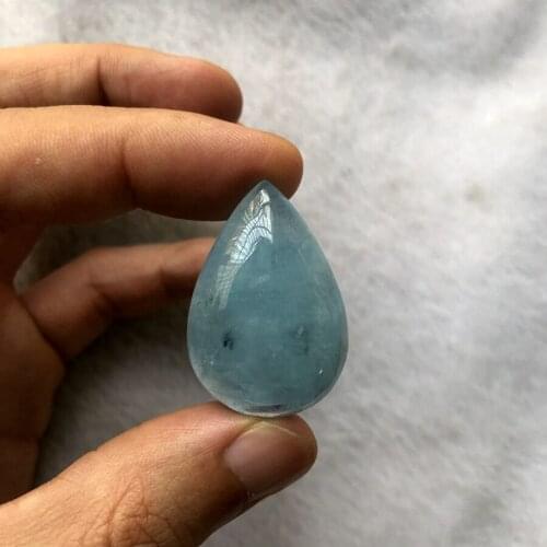 Wholesale 1pcs 100% Natural Aquamarines Bead Pendant,Pear Drop Healing Gem stone Pendant 30mm