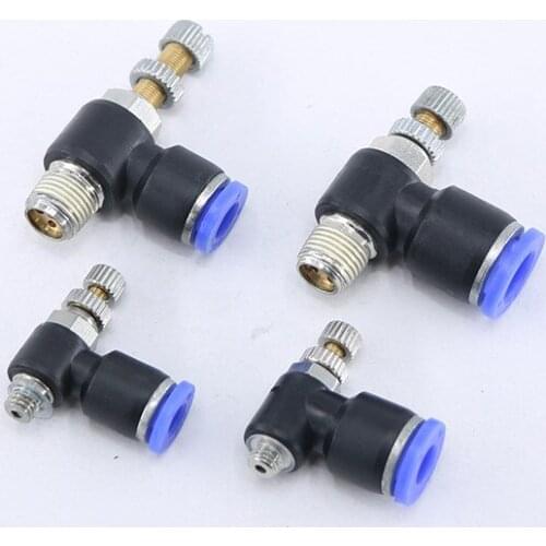 1pcs SL throttle valve Serie Pneumatic Throttle Speed Controller for 6/8/10/12 mm
