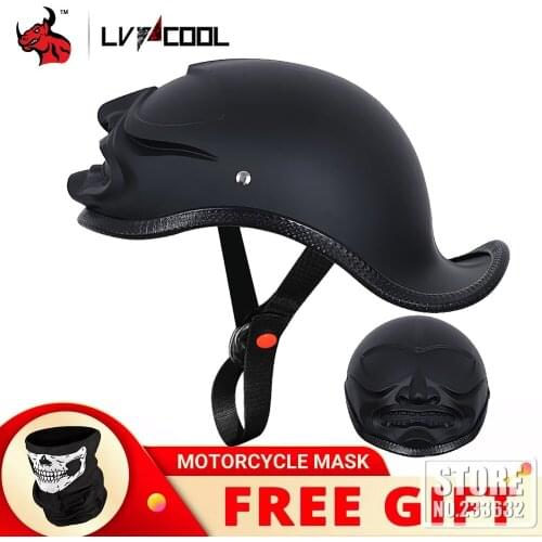 Portable Motorcycle Helmet Retro Riding Helmet Motorbike Moto Biker Protection Gear Racing Scooter Retro Locomotive Half Helmet