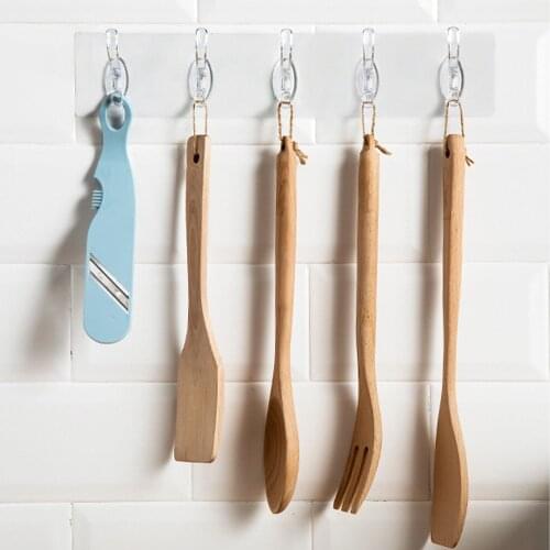 Transparent Punch-free Hook Strong Sticky Hook Kitchen Storage Tool Bathroom Multifunctional Hanger Storage Rack Hanging Sticker