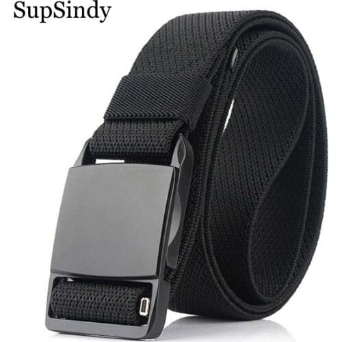 SupSindy Military Combat Tactical belts for Men Quick Release Metal Buckle Stretch elastic nylon Training canvas belt male strap