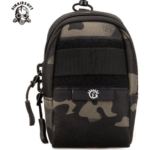 SINAIRSOFT Men Nylon Molle Tactical Military Army Bag Waist Bag Wear-resistant Pouch Travel Mobile Phone Accessories Sports Bag
