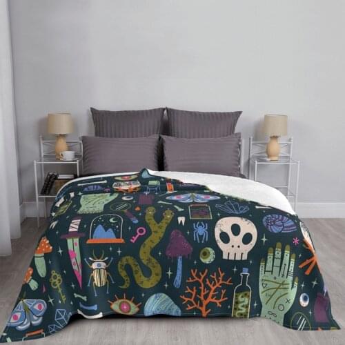 Curiosities Throw Blanket Quilted Bedspread 220 X 240 Double Blanket Picknick Blanket Winter Sofa Blanket Fleece Blanket Muslin