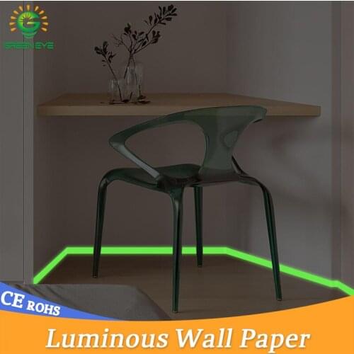 Luminous band baseboard Wall paper 1m 3m 5m living room bedroom Eco-friendly home decoration in the dark DIY Strip wall Stickers