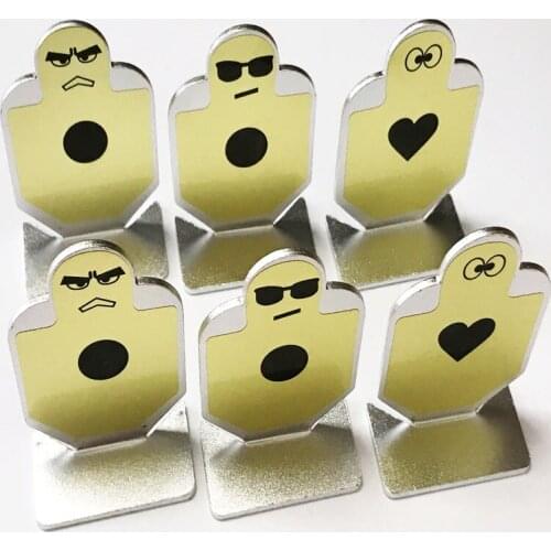 Tactical 6pcs/Set Brave Warrior Metal Practice Target Training AEG GBB Rifle Pistol BB Gun Shooting Target For Outdoor Hunting